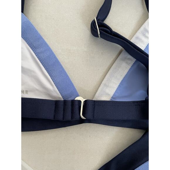 OneOne Swim Bikini Set Swimsuit Color Block V Cut Swimwear - Picture 8 of 10